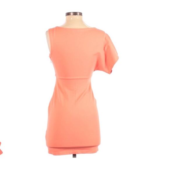 Bebe Orange One Shoulder Baddie Bodycon Mini Dress XS Y2K Asymmetrical Party - Picture 2 of 11